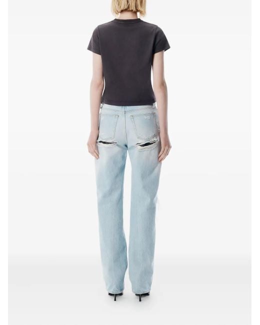 Alexander Wang Blue Embroidered T-Shirt