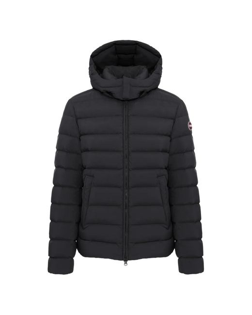 Colmar Black Hooded Down Jacket for men