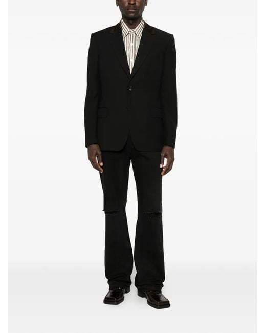 Wales Bonner Black Single-Breasted Blazer for men