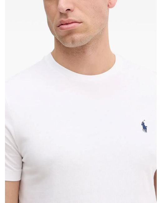 Polo Ralph Lauren White Short-Sleeve Logo T-Shirt for men
