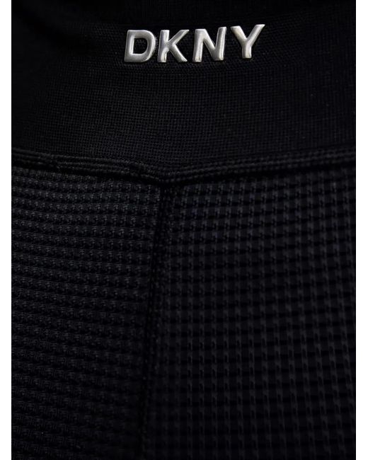 DKNY Black Logo-Detail Flared Trousers