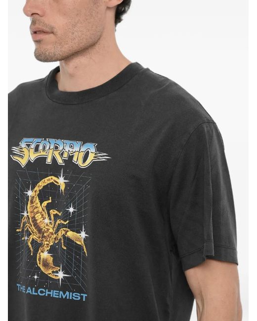 Neil Barrett Black Logo-Print Short-Sleeve T-Shirt for men