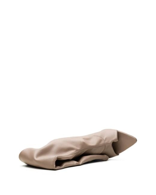 Gia Borghini White Open-Toe Boots