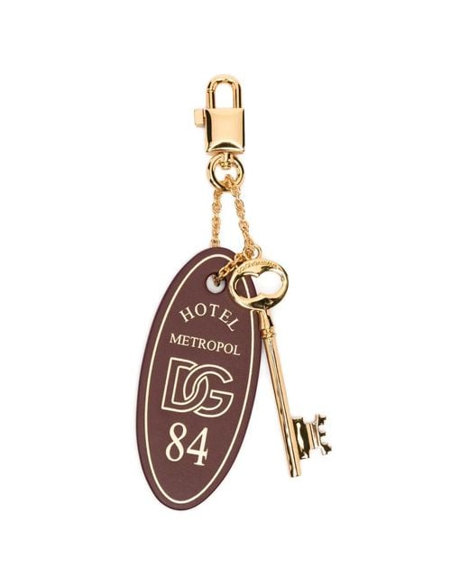 Dolce & Gabbana Metallic Key-Charm Keyring