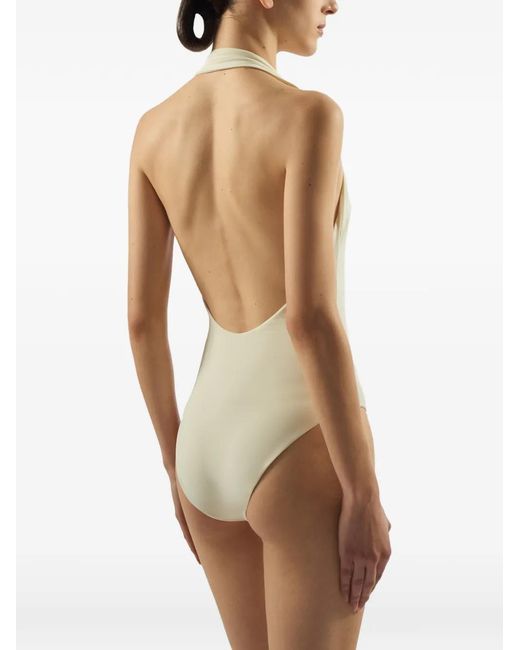 Taller Marmo White Grand Tropicana Fringed-Detail Swimsuit