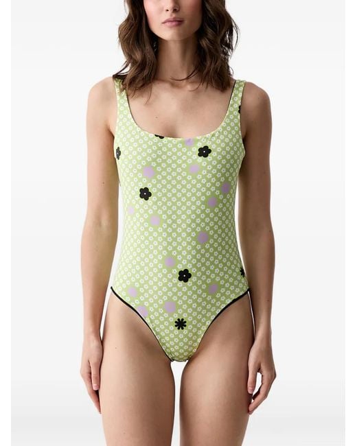 MM6 by Maison Margiela Black Reversible Swimsuit