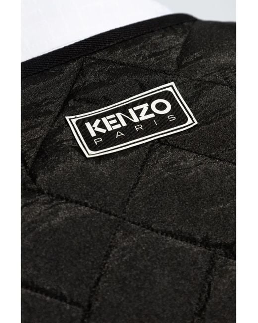Veste Matelassée À Patch Logo KENZO pour homme en coloris Black