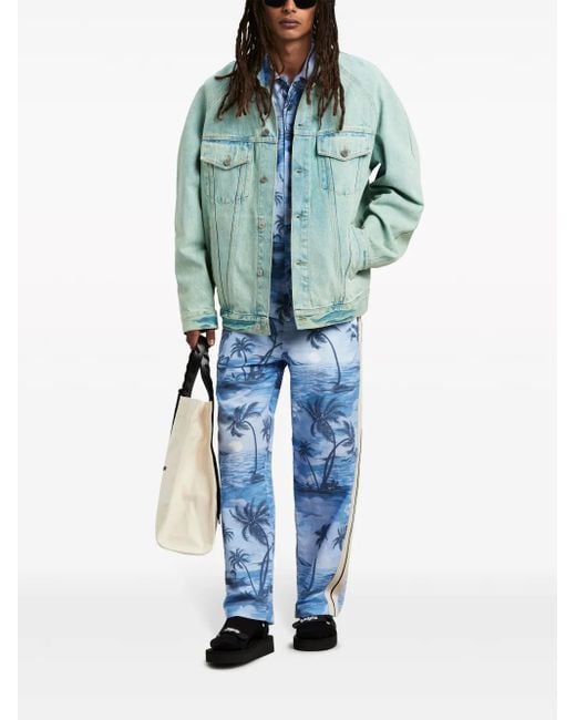 Palm Angels Green Jackets for men