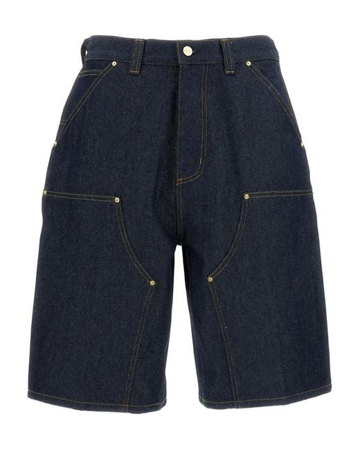 Carhartt Blue Og Aden Double Knee Shorts for men