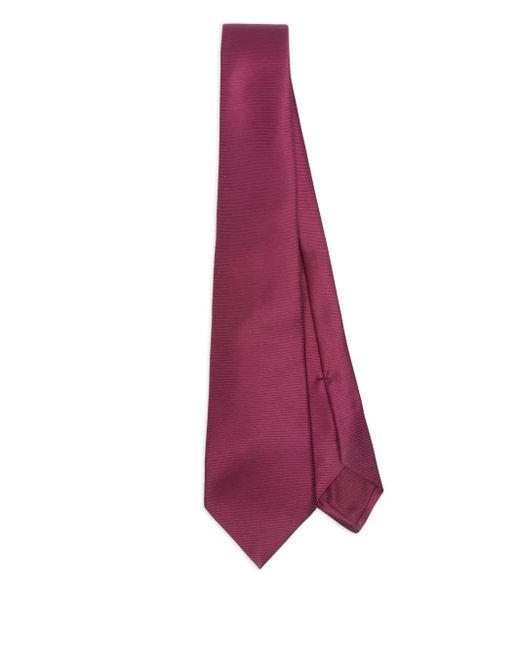 Kiton Zijden Stropdas in het Purple voor heren