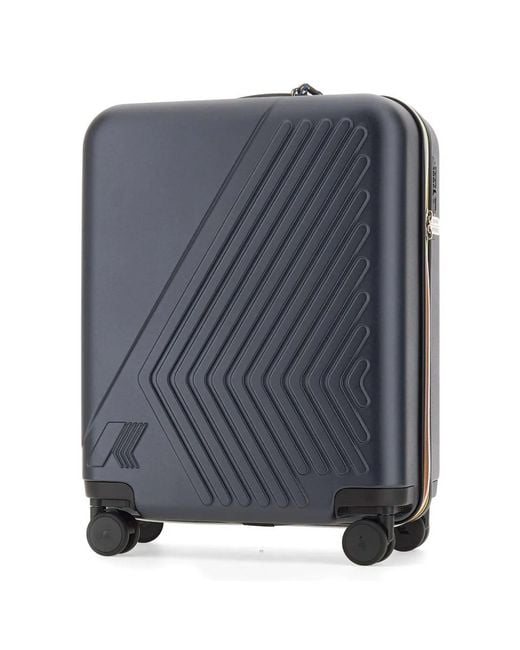 K-Way Blue Logo Pattern Luggage for men