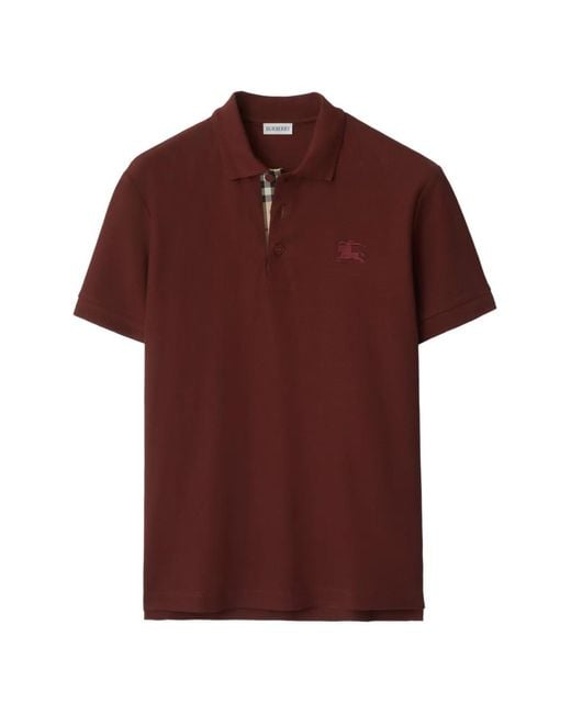 Burberry Red Cotton Polo Shirt for men