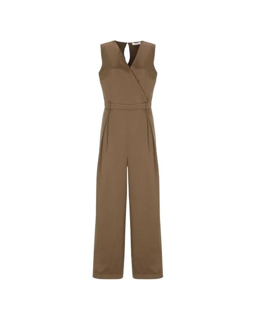Kangra Natural Wrap-Style Sleeveless Jumpsuit