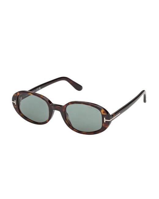 Tom Ford Brown Oval-Frame Sunglasses