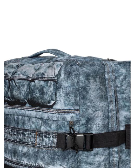 Eastpak Blue X Diesel Large Transit'R L Denim-Effect Luggage