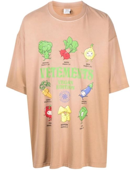 T-Shirt Vegan À Logo Imprimé Vetements pour homme en coloris Brown