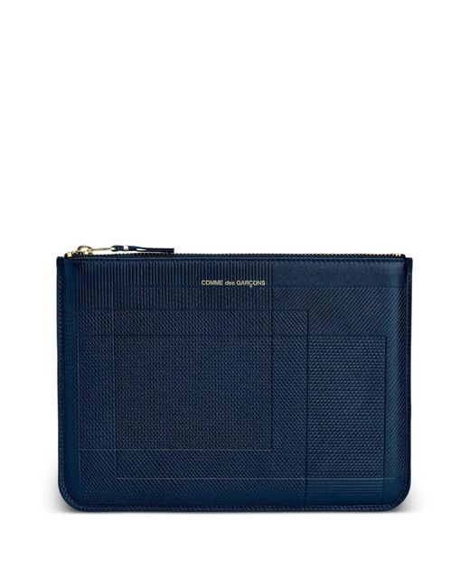 Pouch Intersection Con Zip di Comme des Garçons in Blue