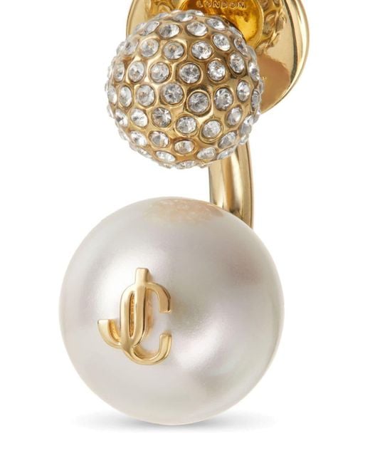 Jimmy Choo Metallic Auri Crystal-embellished Earring