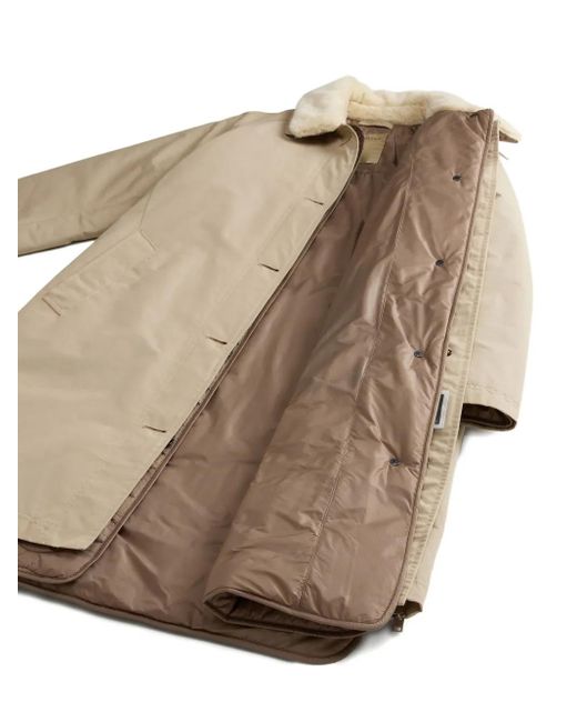 Woolrich Natural Faux-Fur Collar Coat
