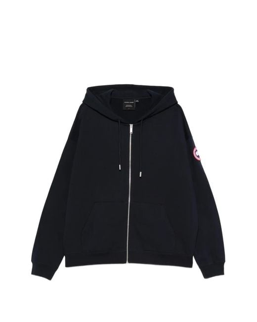 Canada Goose Black Rove Logo-Appliqué Hoodie for men