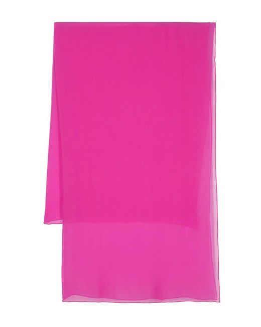 Max Mara Pink Semi-transparenter Seidenschal