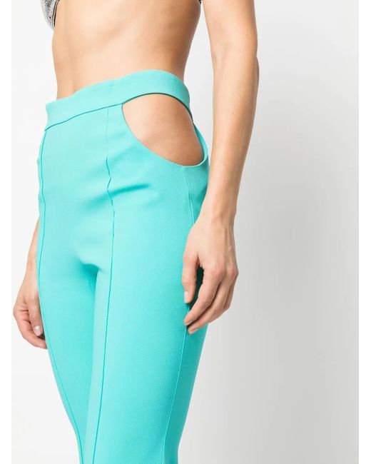 GIUSEPPE DI MORABITO Blue Cut Out-Detail Flared Trousers