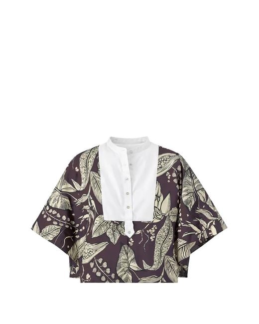 Psophia Brown Chemise À Fleurs