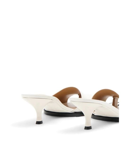 Maison Margiela White Tabi Leather Sandals