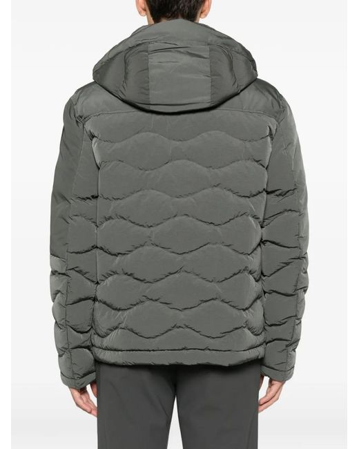 Blauer Gray Hooded Quilted Jacket for men