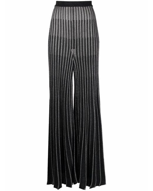 Stella McCartney Black Pleated Wide-Leg Trousers