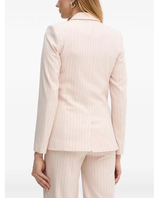 Morgan Natural Striped Fitted Blazer