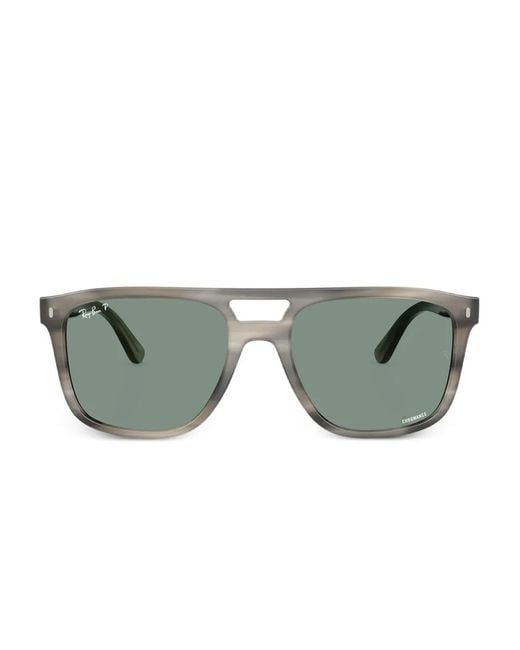 Ray-Ban Green Square-Frame Sunglasses