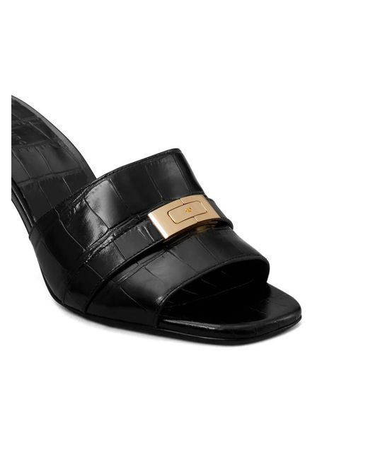 Tory Burch Black Leelee Heeled Mules