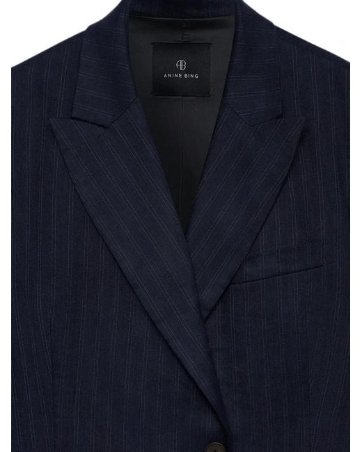 Anine Bing Blue Aretha Blazer