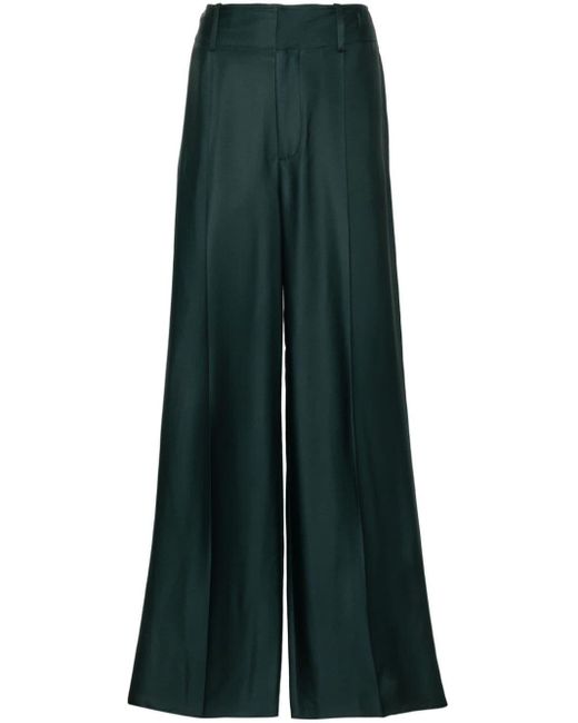 Pantalon droit en serge Bottega Veneta en coloris Green