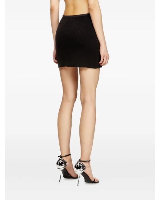 DIESEL Black Merin Zip-Front Pocket Skirt