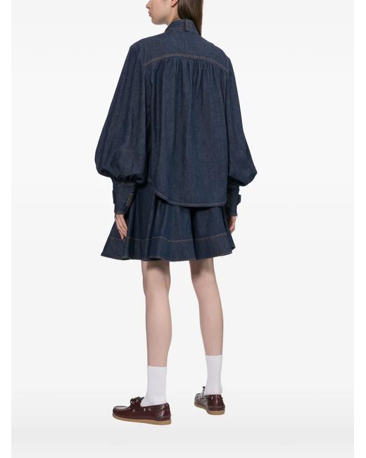 Zimmermann Blue Cargo Blouse
