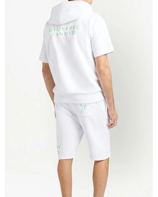 Giuseppe Zanotti White Lr-41 Sleeveless Hoodie for men