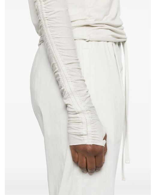 Thom Krom シャーリング トップ White