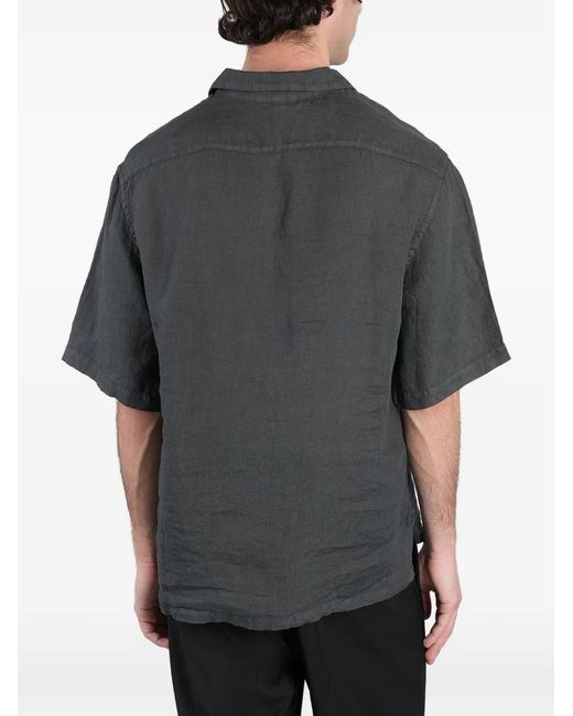 Barena Gray Mola Linen Polo Shirt for men