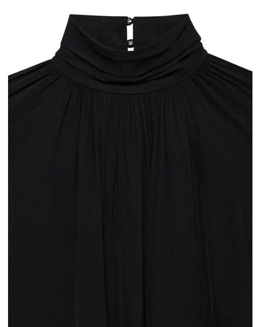 Anine Bing Black Draped Blouse