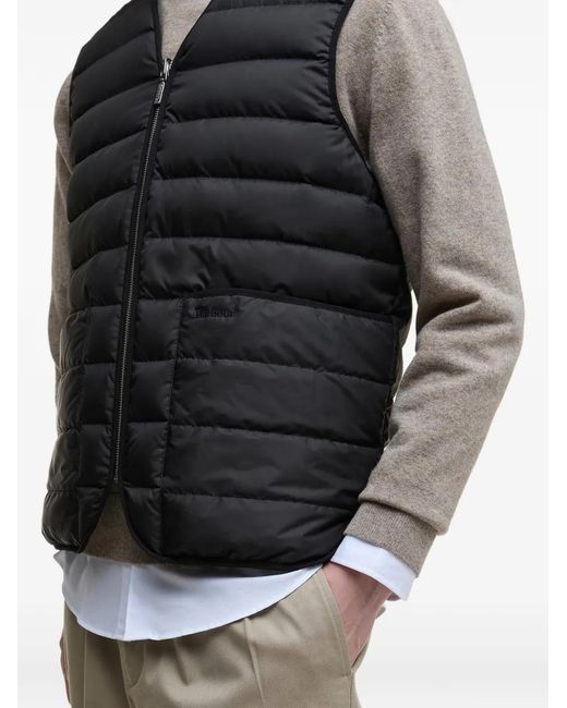 Barbour Black Zip Quilted Jacket for men