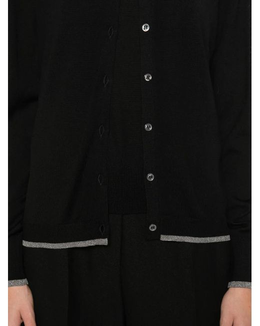 Ensemble Haut-Cardigan À Boutonnière Gran Sasso en coloris Black