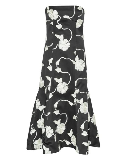 ROTATE BIRGER CHRISTENSEN White Flower Midi Dress