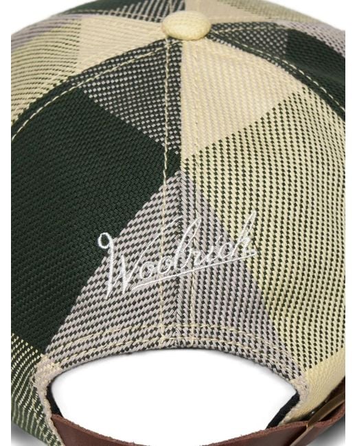 Cappello Da Baseball Buffalo Check di Woolrich in Green