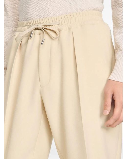 Sandro Natural Elasticated Straight-Leg Trousers for men