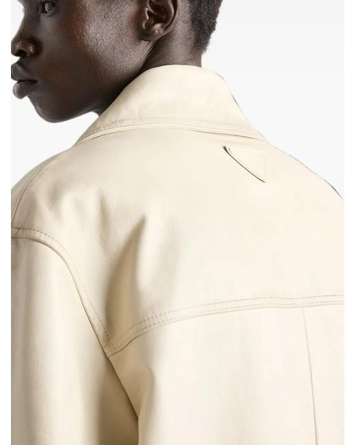 Prada Natural Leather Coat for men