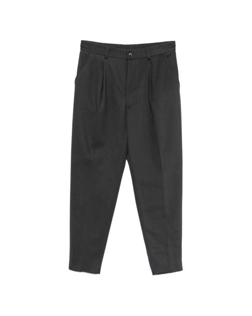 Eleventy Gray Pleated Trousers for men