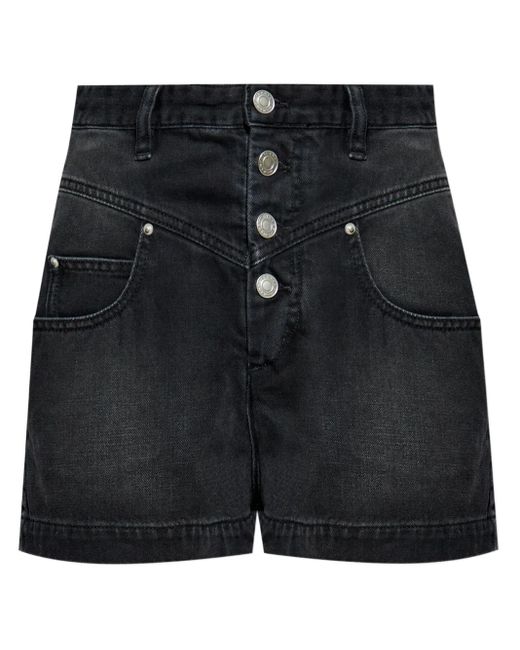 Isabel Marant Black Jovany' Denim Shorts