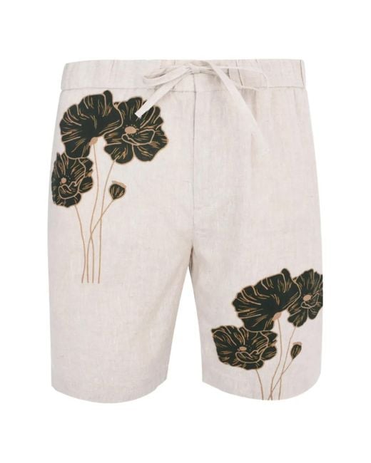 Frescobol Carioca Natural Felipe Floral-Print Shorts for men